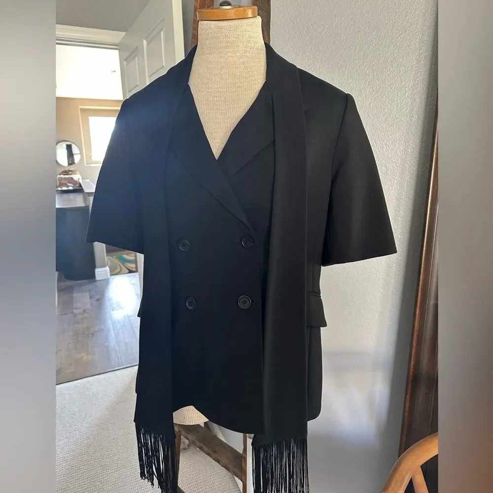 Pink Tartan black jacket, size 10